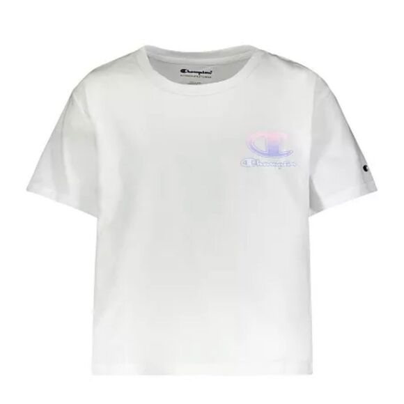 CHAMPION Big Girls Ombre Script Boxy Short Sleeve, top T-shirt XL - Picture 1 of 3
